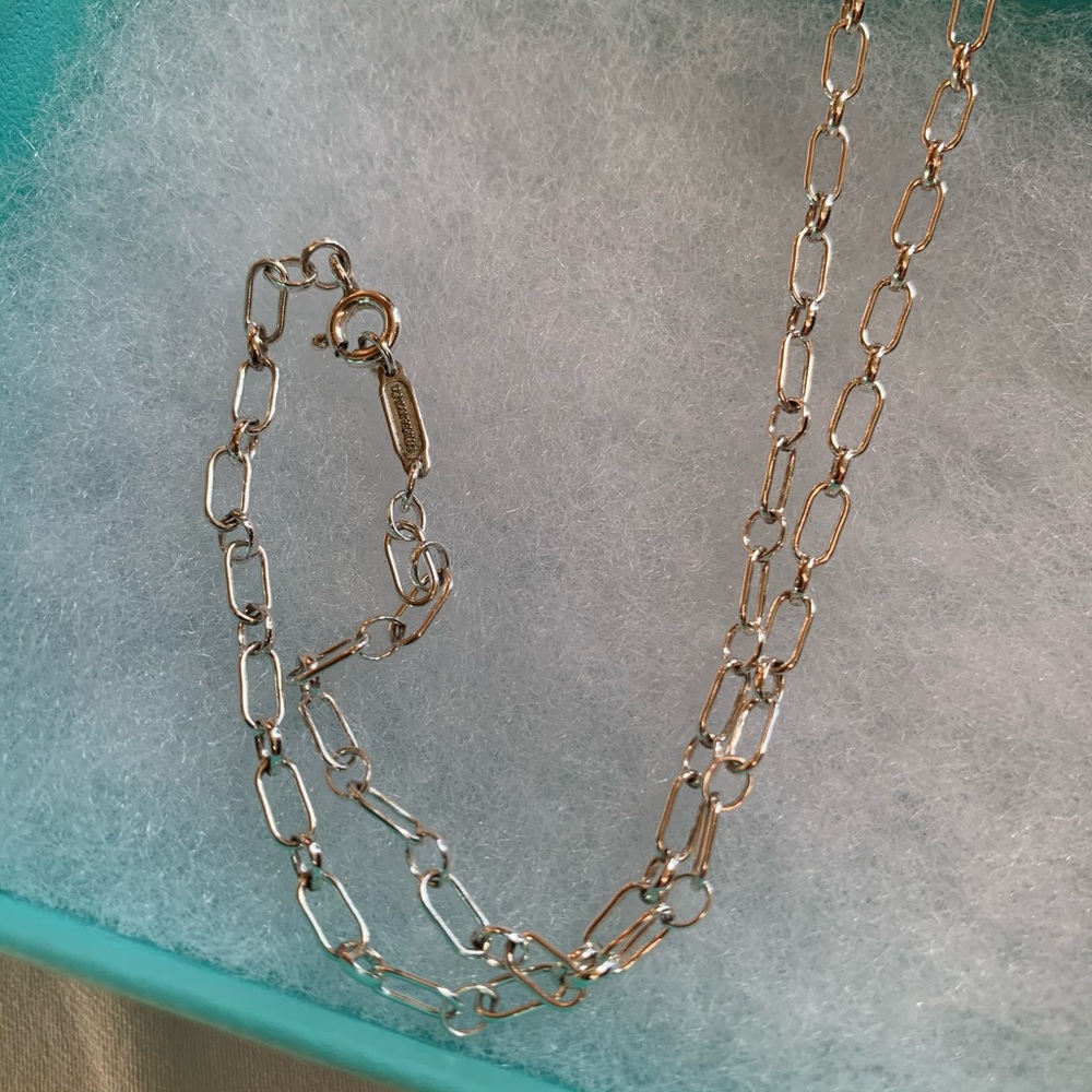 Tiffany Large Silver Lock Emblem & Tiffany Chain - Picture 5 of 6